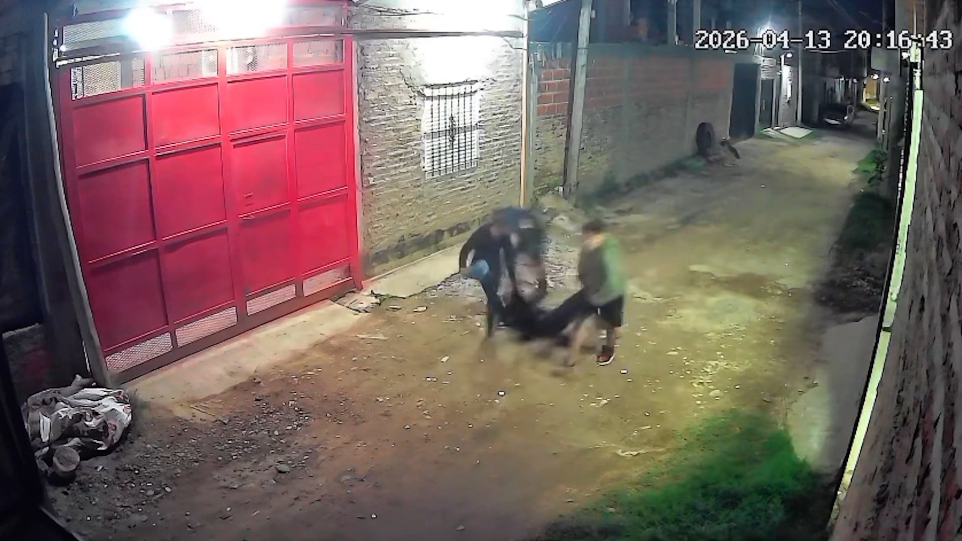 En la huida, los cómplices arrastraron al herido (Captura de video)