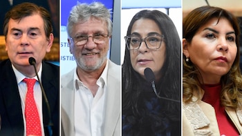 Senadores Zamora, Andrada, Moisés y