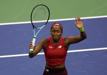 La emoción de Coco Gauff tras obtener el título (Foto: Reuters/Shannon Stapleton)