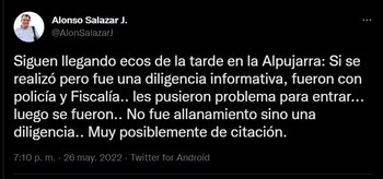 A través de su cuenta