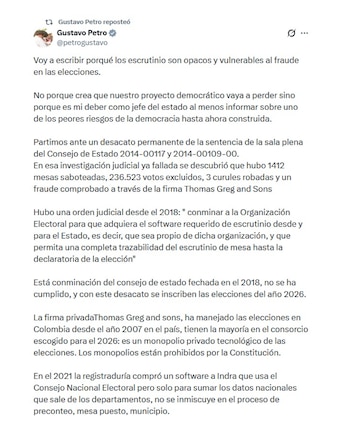 Con este mensaje, uno de