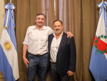 Maximo Kirchner y Ricardo Quintela
