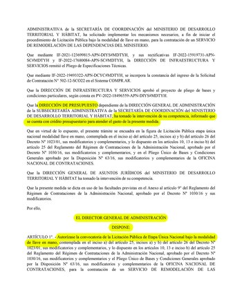 Las tareas de remodelación se