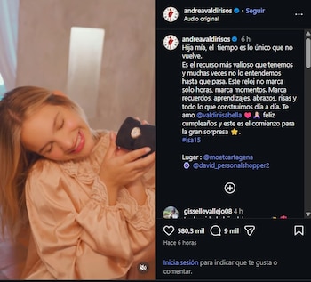 El mensaje de Andrea Valdiri