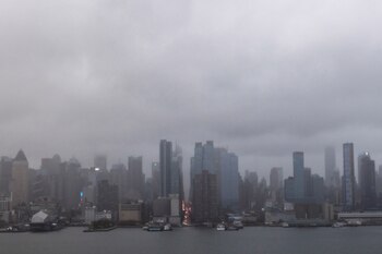 Clouds are pictured over the