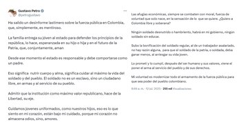 El presidente Petro se pronunció