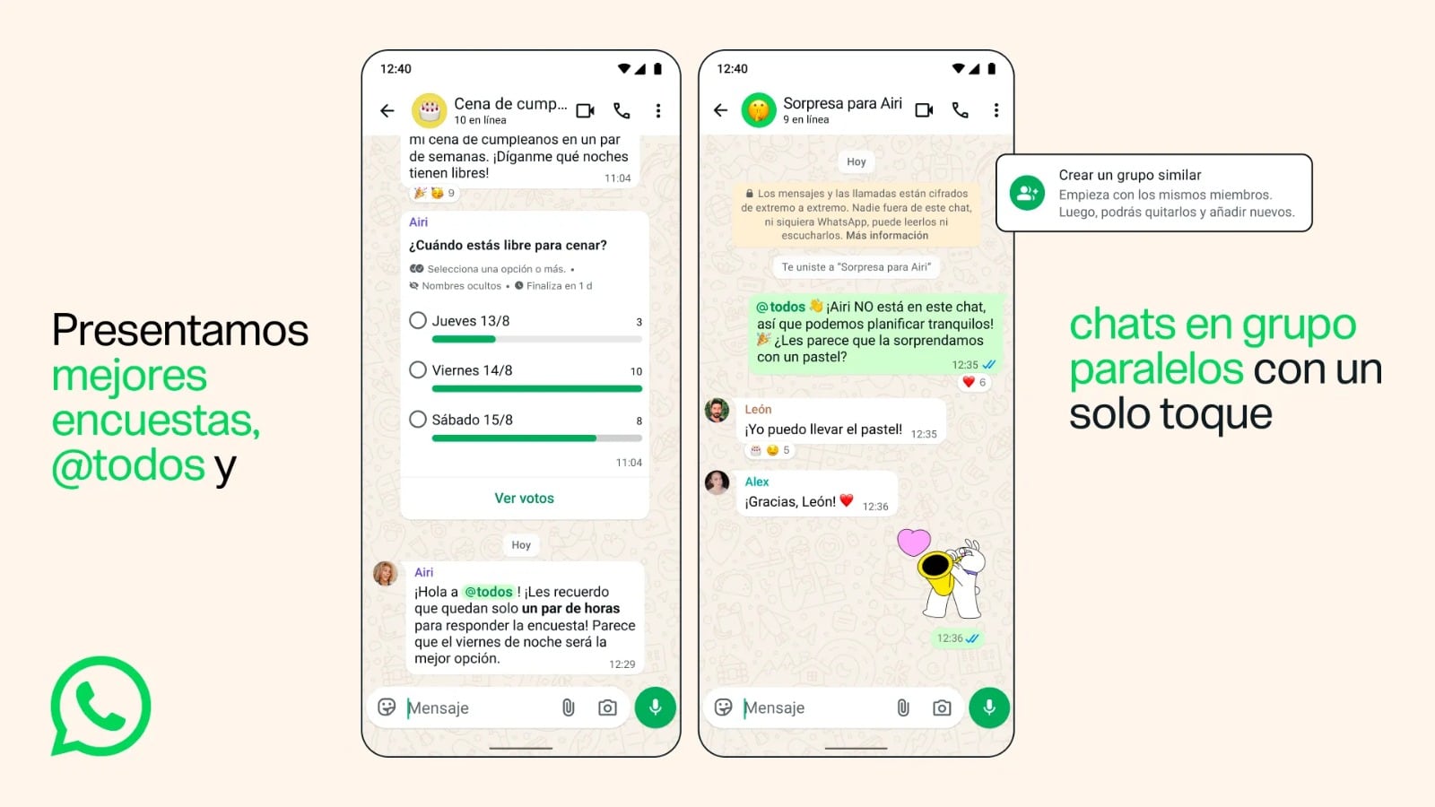 Mini grupos en WhatsApp: nueva función organiza fiestas sorpresa y guarda secretos o chismes