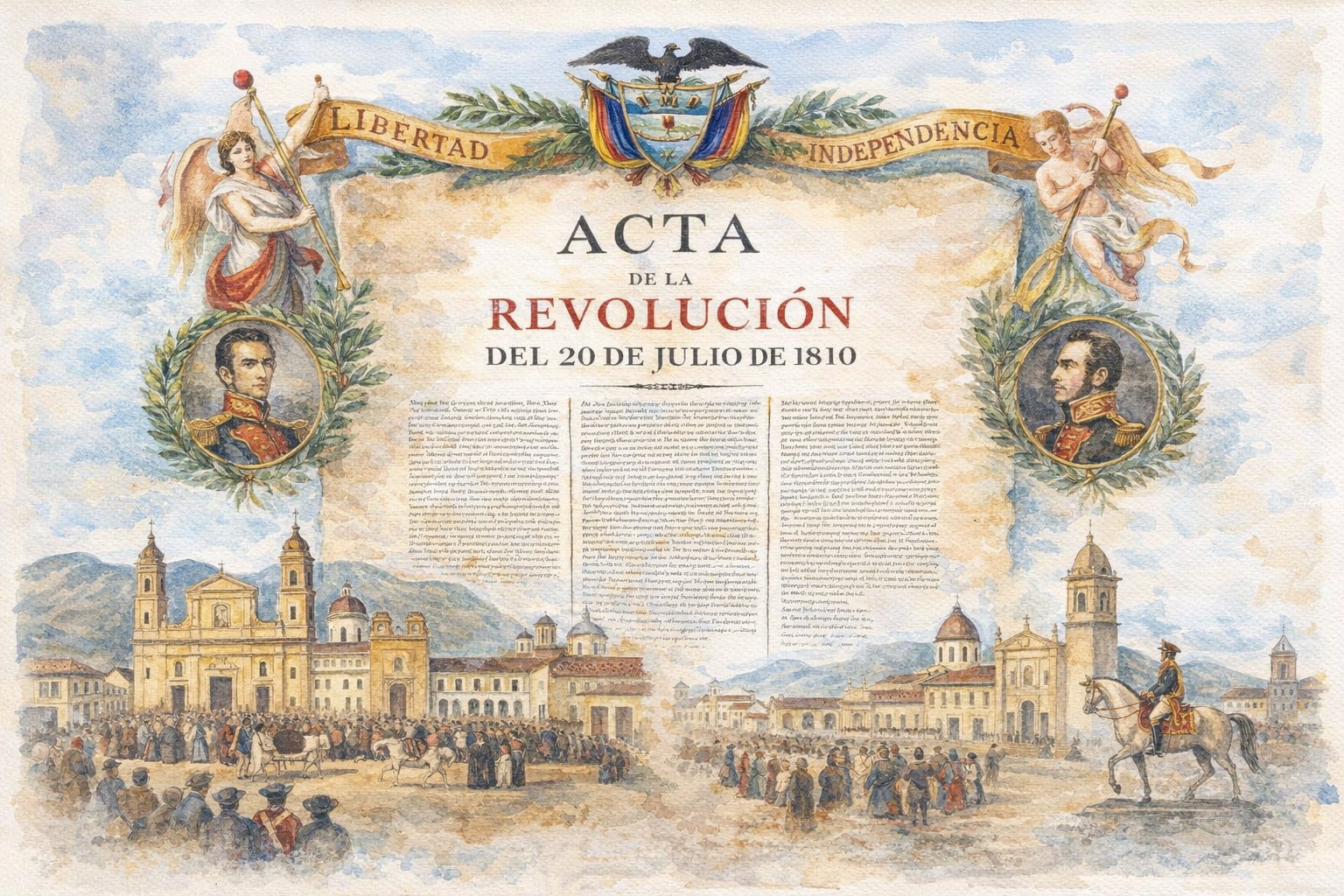 El 20 de julio no marcó la independencia de Colombia: esto fue lo que realmente se firmó en el acta de 1810