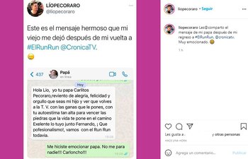El posteo de Lío Pecoraro