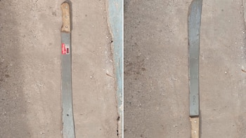 El machete que tenía el