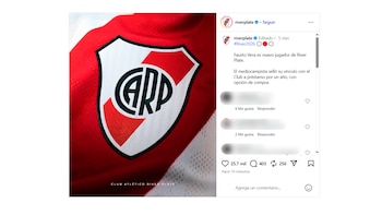 El posteo de River Plate