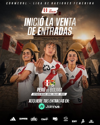 Entradas a la venta para el Perú vs Bolivia por la última jornada de la Liga de Naciones femenina. Crédito: X La Bicolor.