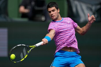 Carlos Alcaraz, durante el partido