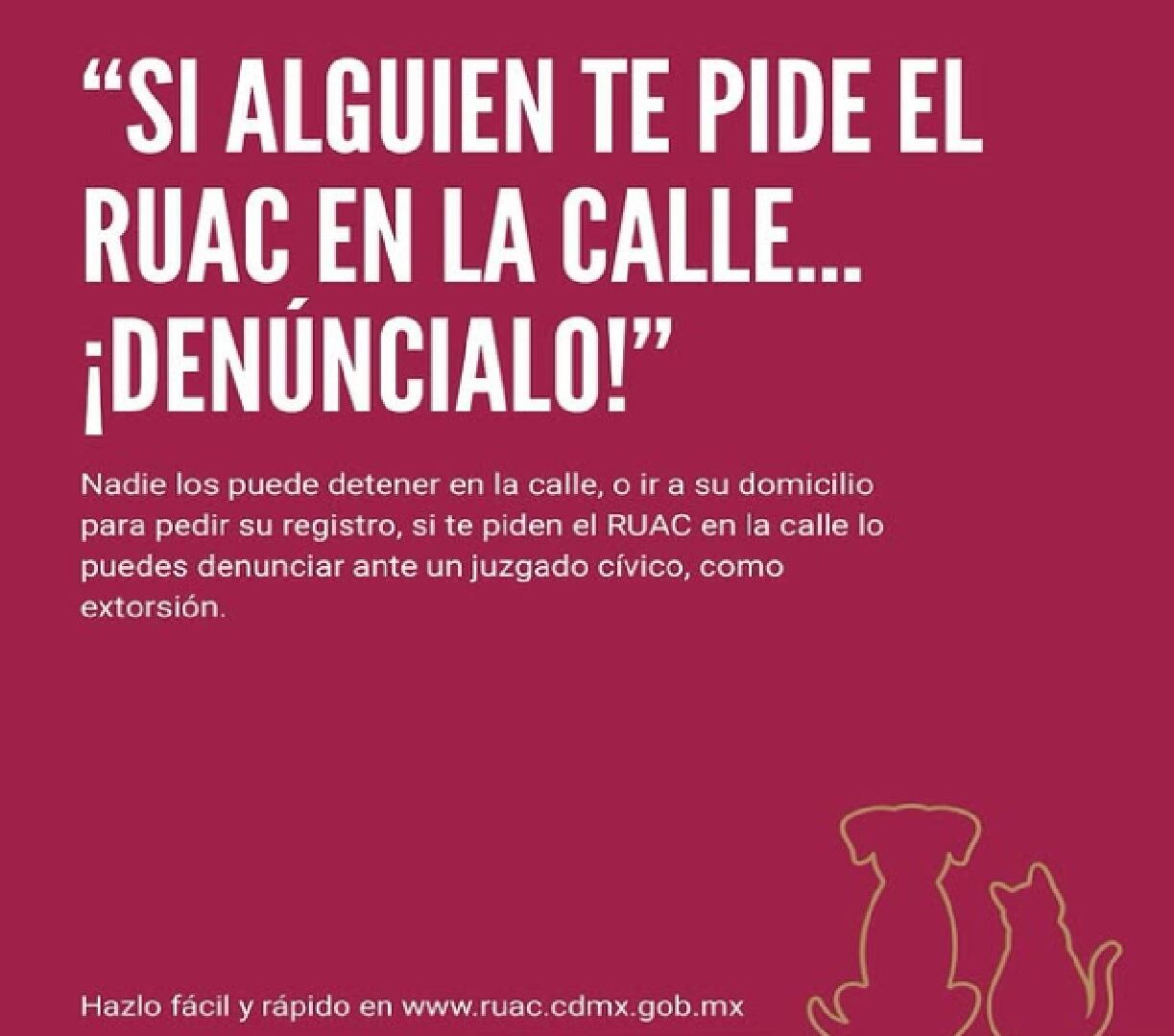 Autoridades de la CDMX señalan que nadie puede preguntarte por tu RUAC (agatan_cdmx/Instagram)