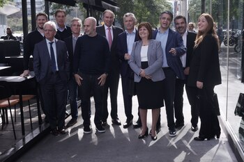 Los líderes del PRO, tras