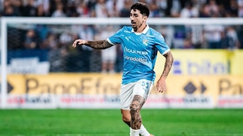 Gustavo Cazonatti, en acción contra