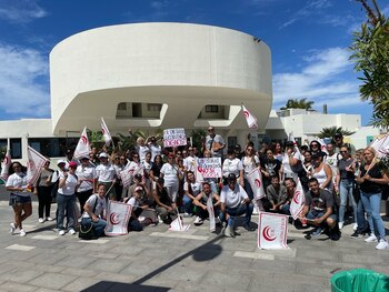 Concentración de trabajadores con motivo