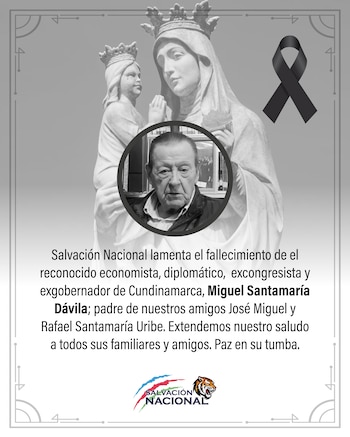 El Movimiento de Salvación Nacional expresó condolencias por la muerte de Miguel Santamaría Dávila y destacó su trayectoria en la vida pública colombiana - crédito Salvación Nacional
