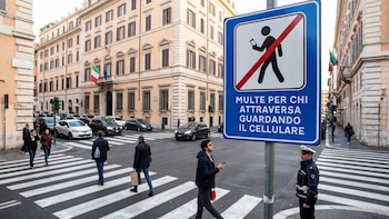 Italia multará a los peatones que crucen la calle mirando el teléfono