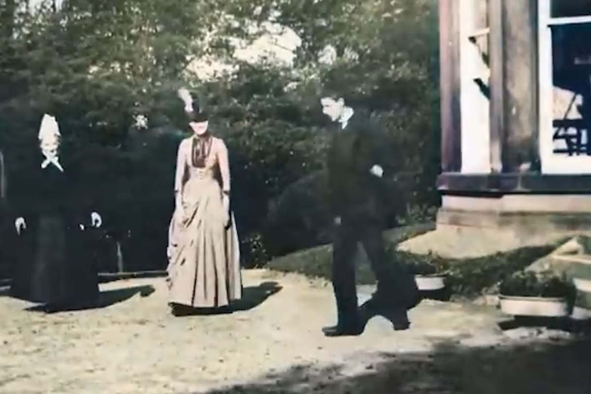 Archive photo of Roundhay Garden Scene movie set 1888