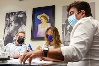 Malena Galmarini y Fernando Espinoza