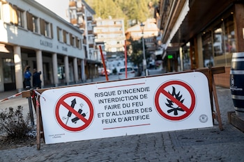 Un cartel indica que los