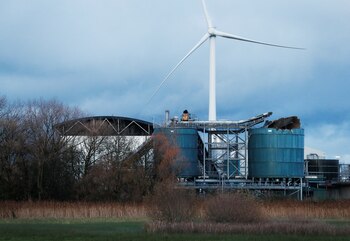 La vista del tanque dañado