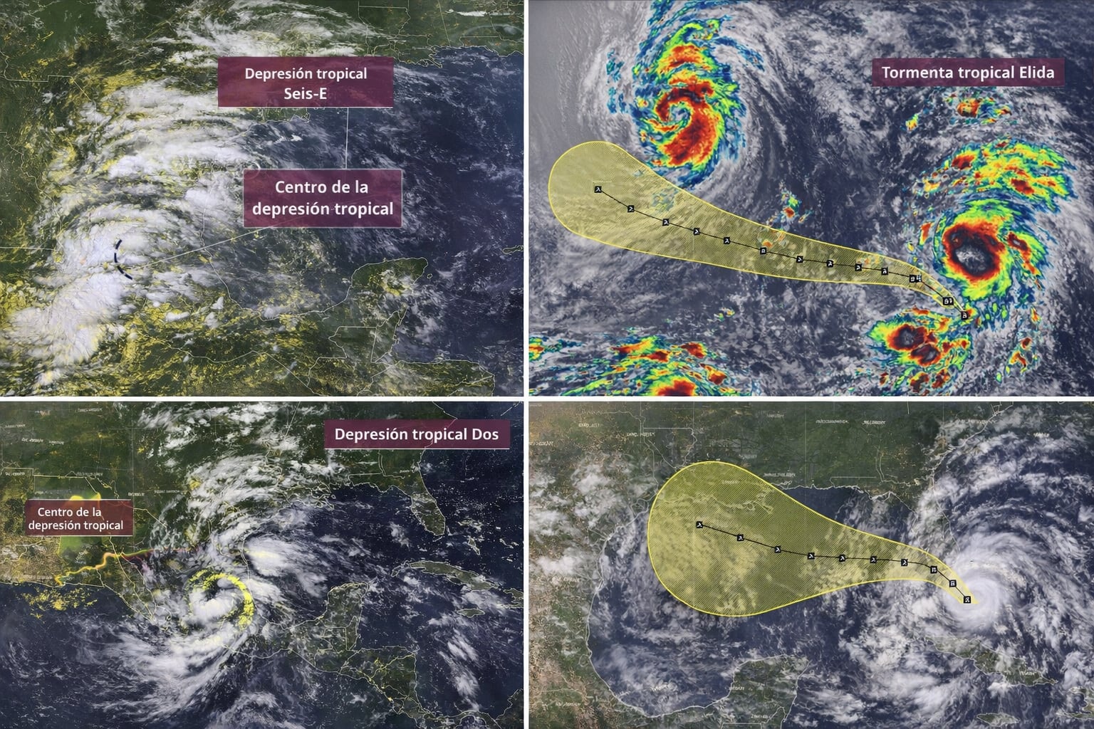 Depresión tropical Seis-E y tormenta tropical Elida se mantienen bajo vigilancia, reporta el Servicio Meteorológico Nacional