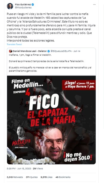 Federico Gutierrez envía contundente mensaje