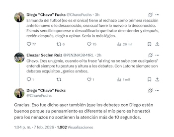 "Los debates con Diego están