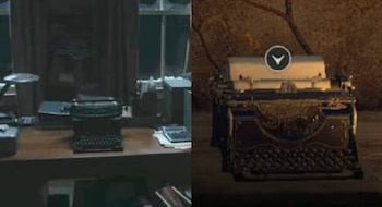 La máquina de escribir pata guardar la partida en 'Resident Evil' aparece en una de las escenas.