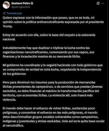 Opinión de Gustavo Petro -
