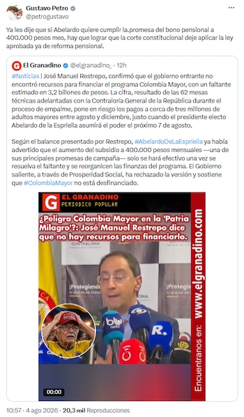 José Manuel Restrepo - Abelardo de la Espriella - Colombia Mayor