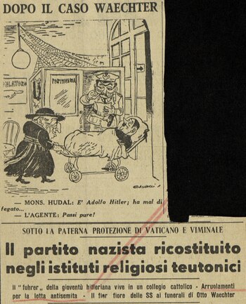 Una caricatura de "L'Unitá" muestra