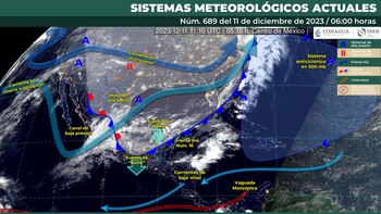 sistemas meteorológicos actuales sobre México