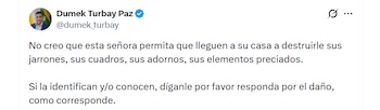Alcalde de Cartagena busca a mujer señalada de tumbar una estatua en la Plaza de la Trinidad - crédito @dumek_turbay / X