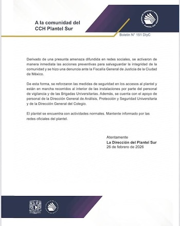 Las autoridades del CCH Sur