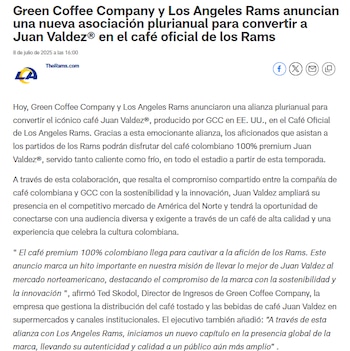 Juan Valdez fue designada como