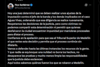 Federico Gutiérrez - crédito @FicoGutierrez/X