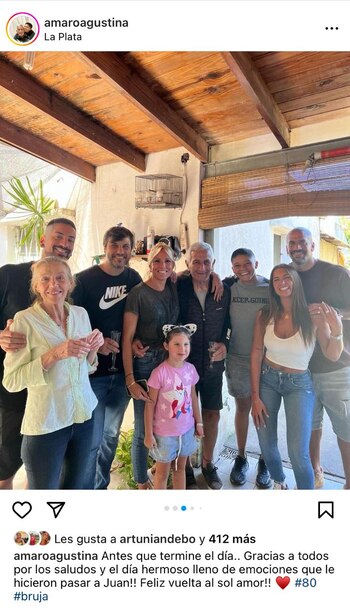 Así celebró sus 80 años