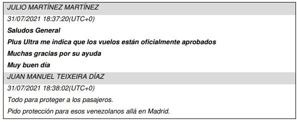 Conversaciones que aparecen en el informe de la UDEF.
