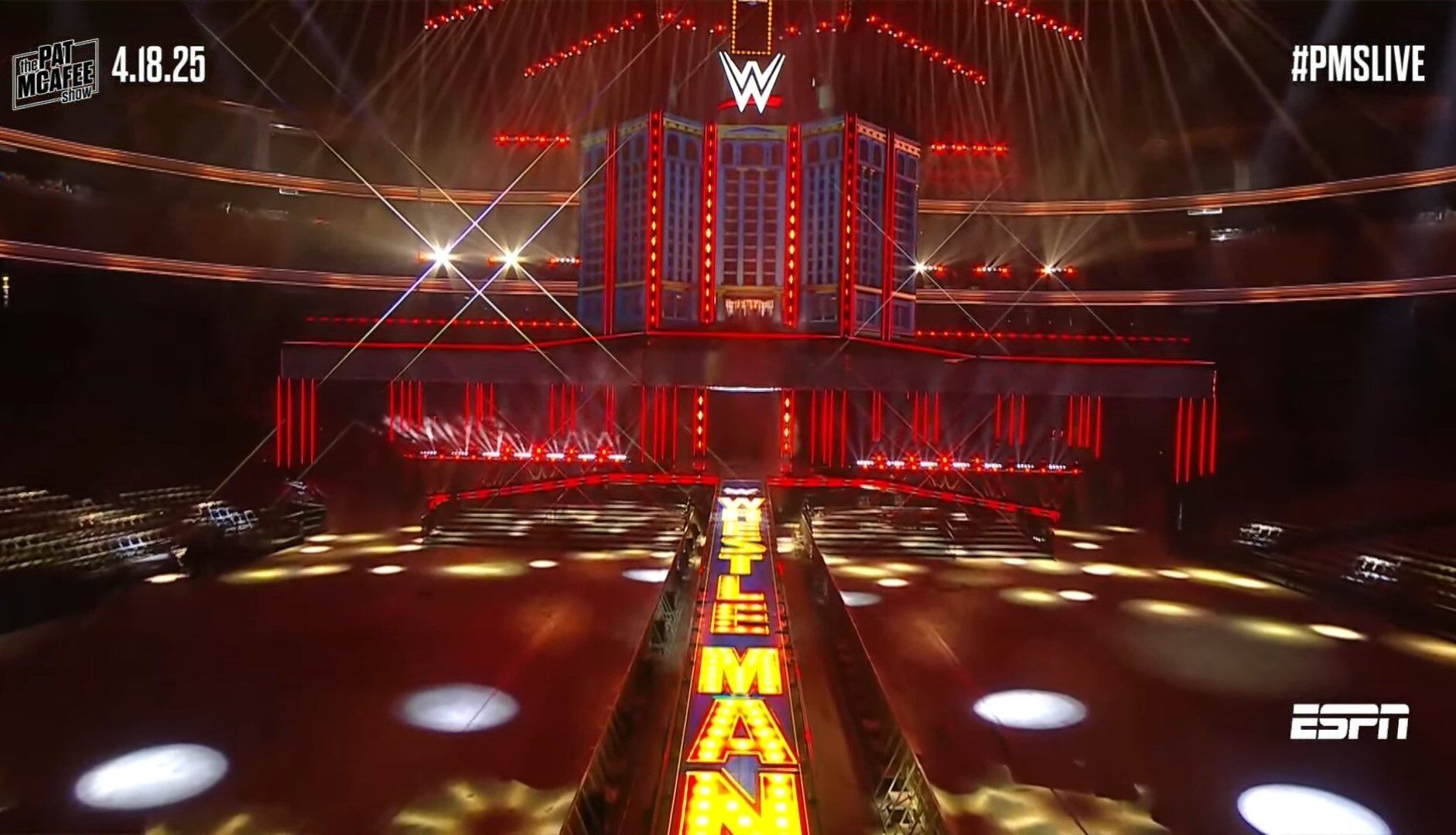 El Allegiant Stadium será sede del espectáculo con diseño inspirado en casinos, donde luchadores como Penta Zero Miedo y Rey Mysterio buscarán hacer historia. (X / @WWE)