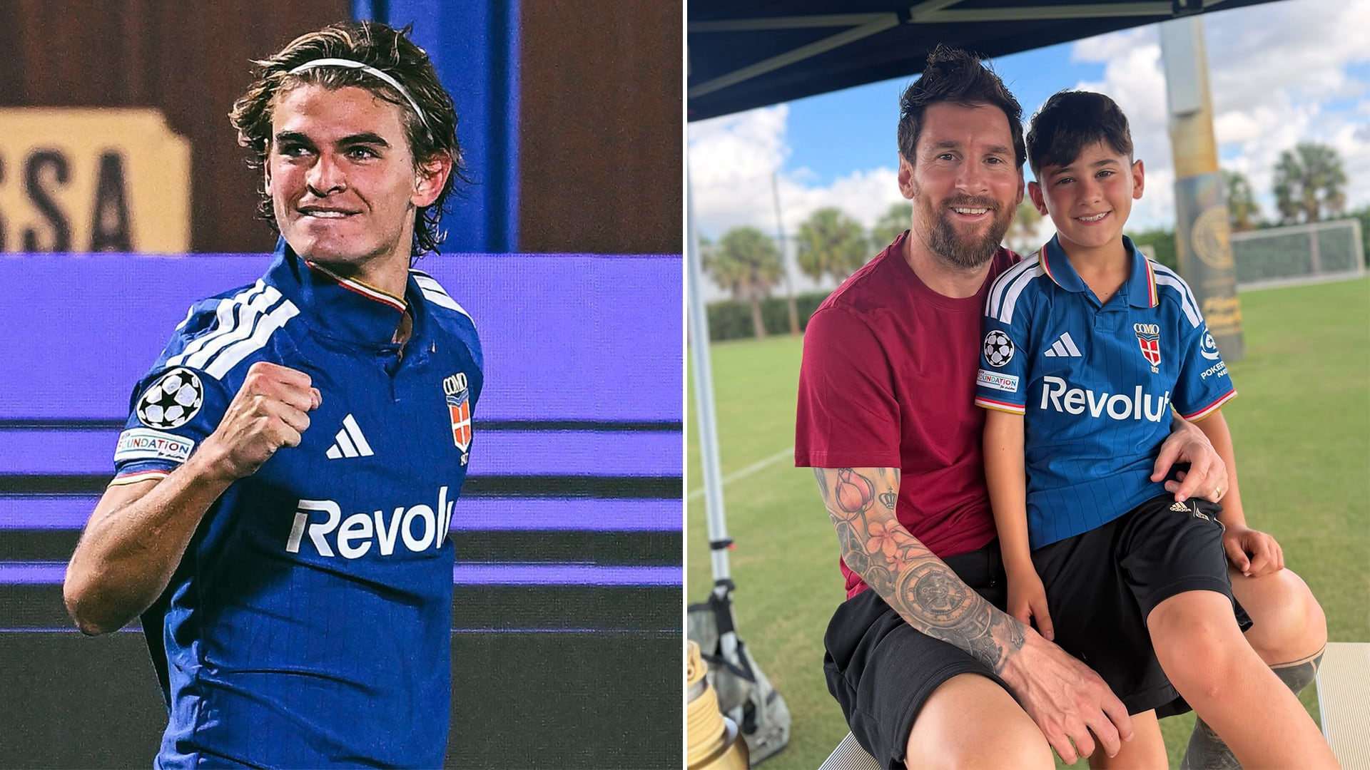 La reacción de Nico Paz cuando le preguntaron por la foto de Ciro Messi con la camiseta del Como