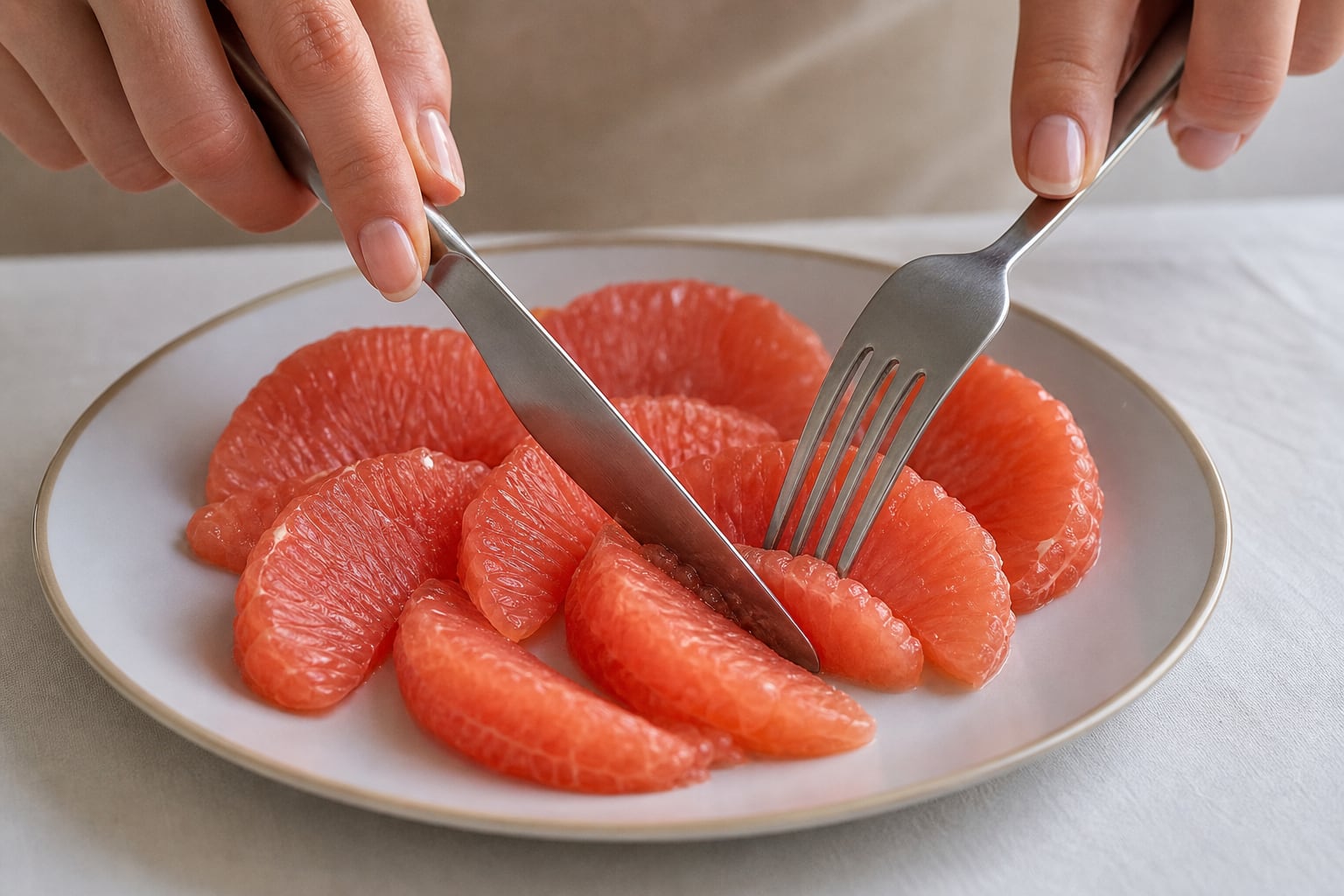 La fruta entera de pomelo ofrece más fibra y saciedad que el jugo, porque la pulpa y los gajos ralentizan la absorción de los azúcares (Imagen Ilustrativa Infobae)