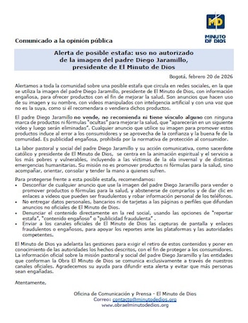 El comunicado emitido por parte