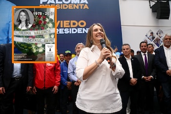 Una imagen difundida en redes sociales muestra símbolos fúnebres asociados a la candidata presidencial, lo que ha generado pronunciamientos de rechazo y demandas de mayor protección durante la recta final de la campaña - crédito Colprensa/Centro Democrático/X