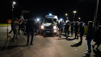 La camioneta intentó ingresar en