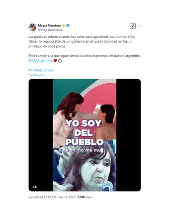 El posteo de la intendenta