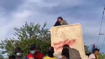 Tumban estatua en Barranquilla. Foto: