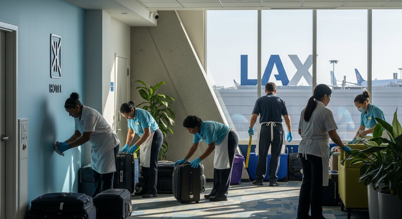 Los Ángeles aplazó hasta 2030 el aumento del salario mínimo a USD 30 por hora para trabajadores de hoteles y aeropuertos (Imagen Ilustrativa Infobae)